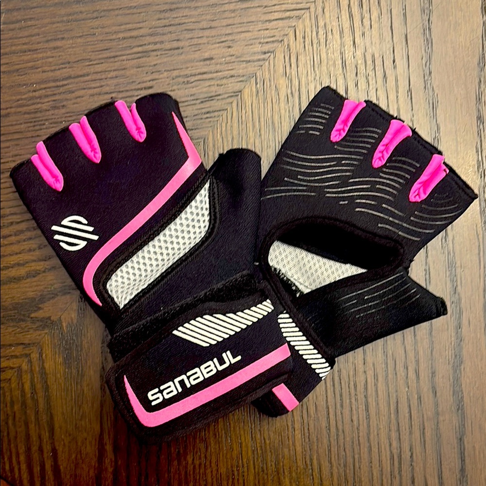 Sanabul Black and Pink MMA Gloves